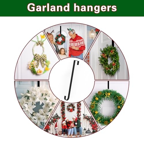 15 Inch Wreath Hanger for Indoor/Outdoor Decor - Steel Hook