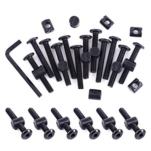 Swpeet 51Pcs M6 x 40mm Crib Hardware Screws with Wrench Set