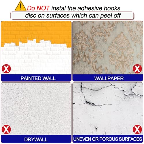 Bntuk Waterproof Adhesive Wall Hooks, Silver - 2 Pack for Towels & Coats