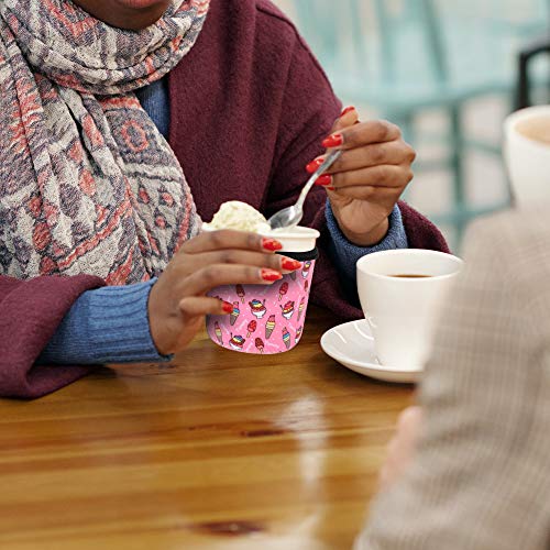 Homakover Neoprene Pint Ice Cream Sleeve Holder - Ice Cream Print (2 Pack)