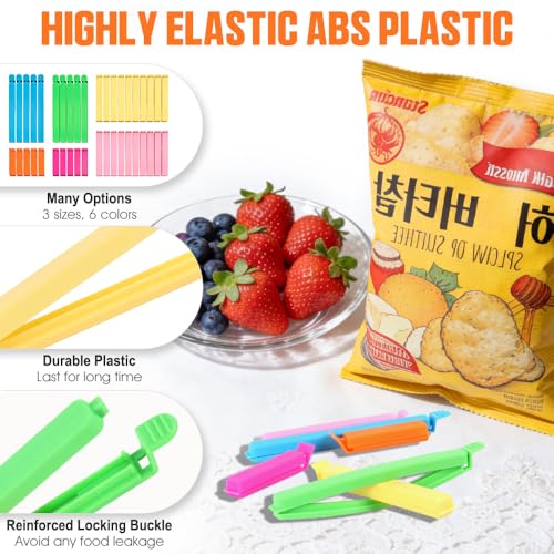 40 PCS Colorful Chip Clips - Food Storage Bag Sealing Clips