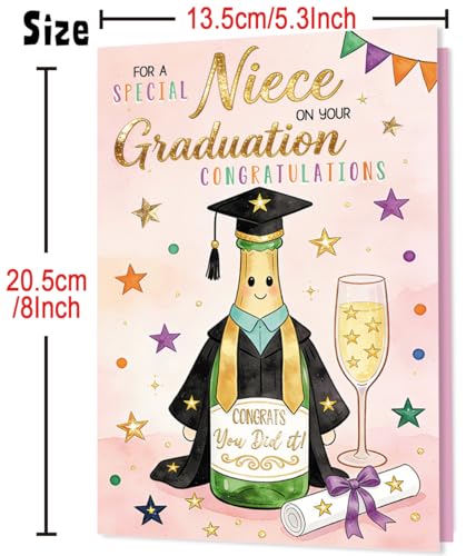 Missonemi Graduation Card for Niece - Cute Congrats Grad Card