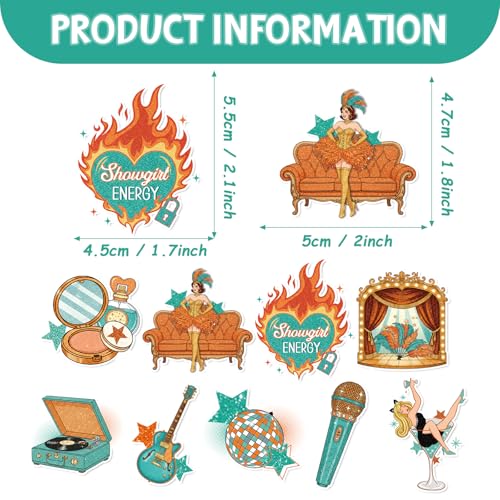 Showgirl Birthday Party Decorations - 36 Pcs Music Theme Cupcake Toppers
