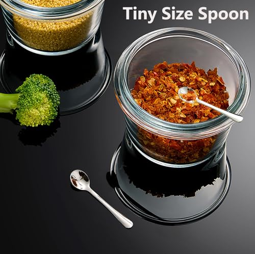 Asanta 2.87-Inch Tiny Stainless Steel Spice Spoons - 4 Piece Set