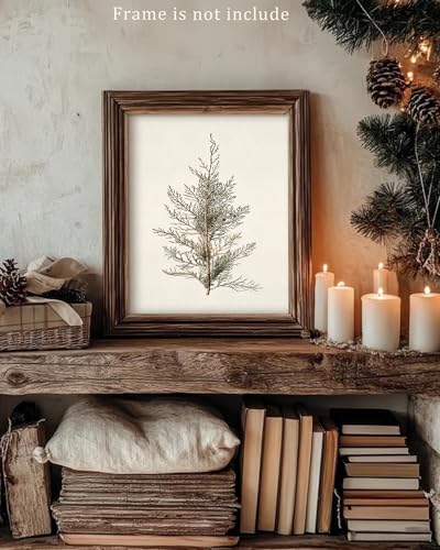 Vodefoad Vintage Cypress Tree Christmas Wall Art - 8x10 Unframed