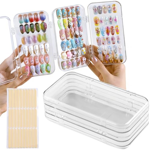 Press-On Nail Organizer Case - Clear Portable Storage for 40 Sets