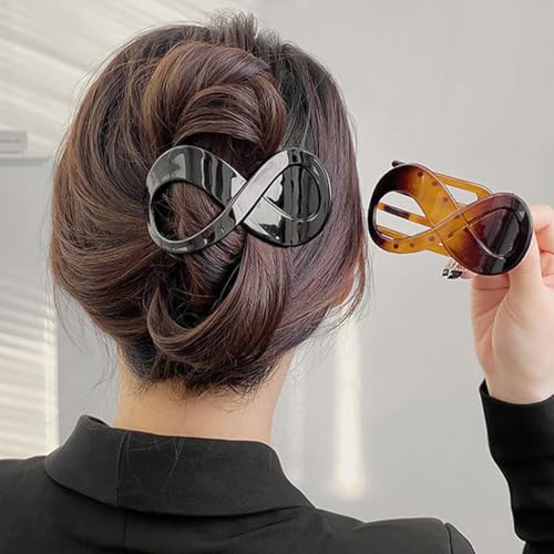 Large Hair Claw Clips Set 4 PCS Non-Slip Acrylic French Hair Clips for Thick Hair