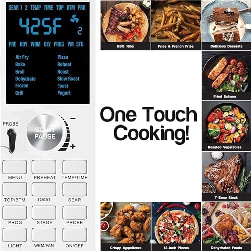 Nuwave Bravo Air Fryer Toaster Oven - 12-in-1 Convection Cooking | 30-QT XL Capacity, Brushed Stainless Steel