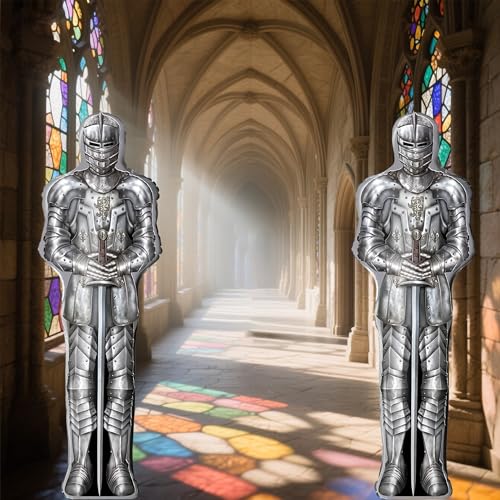 AFZMON 2Pcs Knight Balloons - Medieval Party Decorations