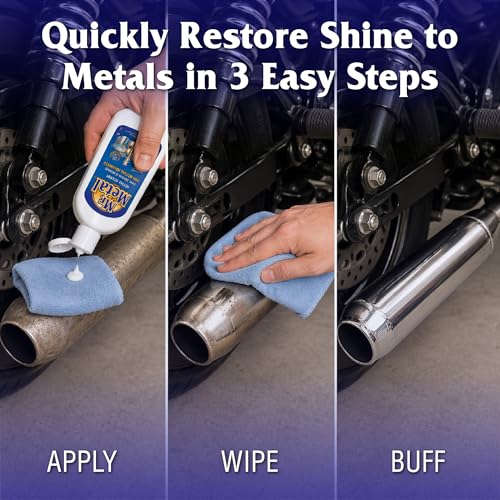 Mr. Metal Non-Abrasive Metal Polish - 8 oz Tarnish Remover for Silver, Brass, Copper & More