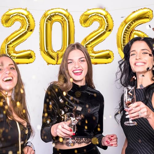 2026-Balloon Number-Balloon 2026 40in Large Foil Balloons New Year