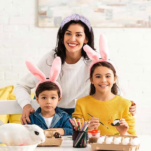 PHALIN Easter Beaded Bunny Knotted Headband with Crystal Rhinestones