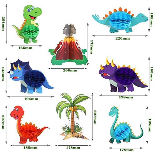 Dinosaur Party Centerpieces - 8-Piece T. Rex & Volcano Decor
