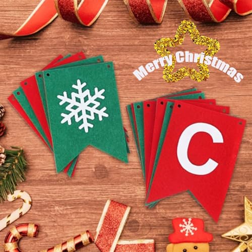 Baisunt Merry Christmas Banner DIY Kit - Burlap Garland for Holiday Decor