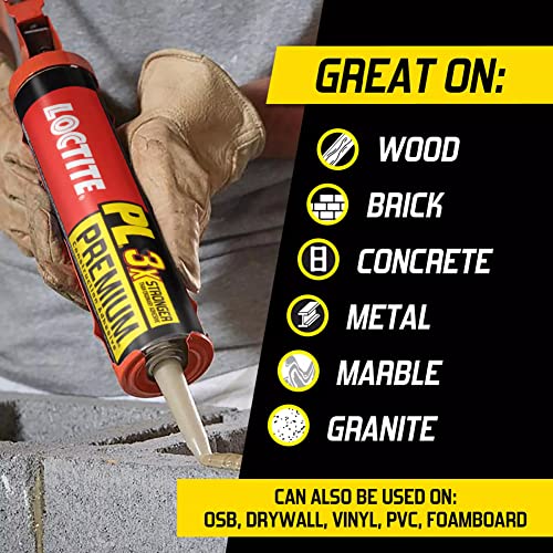 Loctite PL Premium Polyurethane Construction Adhesive, 10 oz - 12 Pack