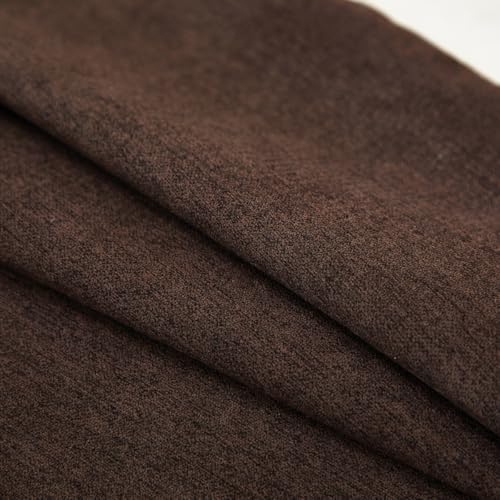 Sunday Praise 20x20 Inch Faux Linen Throw Pillow Covers, Dark Brown (2 Pack)