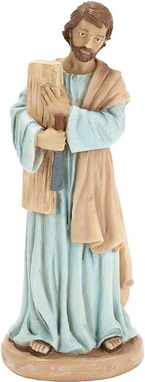 Dicksons St. Joseph The Worker Figurine - 4 x 2 Inch Resin Stone Tabletop Decor