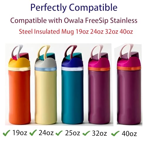 2 Pcs Replacement Stopper Compatible with Owala FreeSip, Rubber Seal Replacement for Owala 19oz 24oz 32oz 40oz Bottle Mouth Cap(Grey)