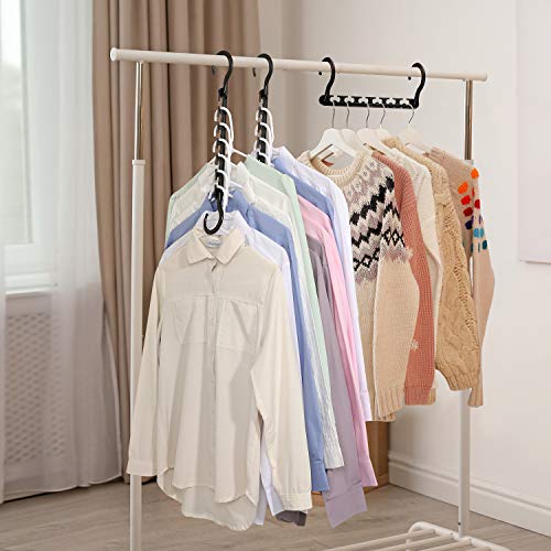 HOUSE DAY Black Space Saving Hangers Organizer - 12 Pack