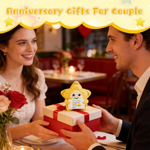 Handmade Crochet Support Star Romantic Gift for Boyfriend & Husband