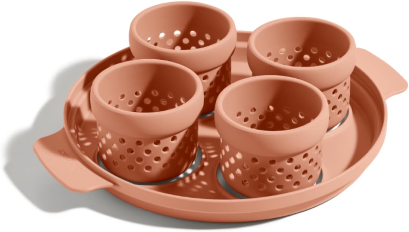 Our Place Silicone Egg Poacher Add-On - Easy Poaching Set | Fail-Proof Water Bath Design | BPA-Free, Dishwasher Safe, Spice