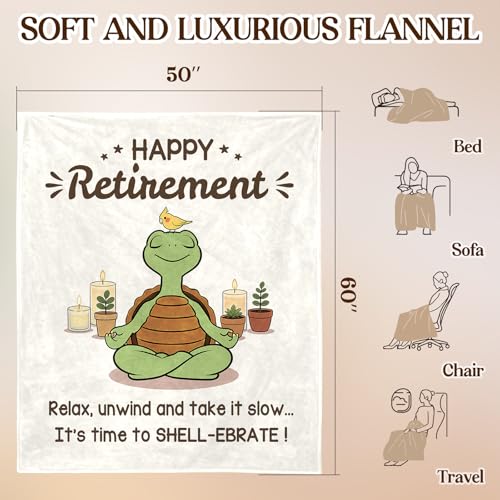 Cozy Retirement Blanket for Men & Women - Thoughtful Farewell Gift
