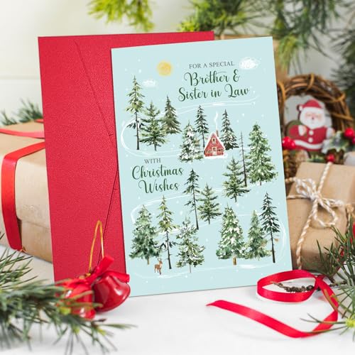 Ogeby Christmas Card for Brother & Sister-in-Law - Forest Scene