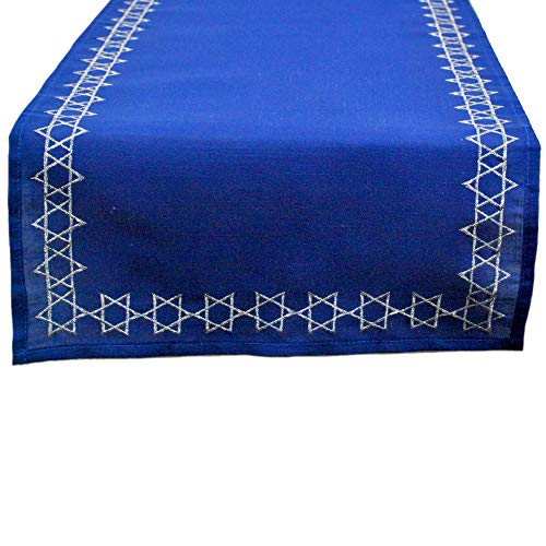 Hanukkah Star of David Table Runner 14x70 Inch Festival Holiday Decor