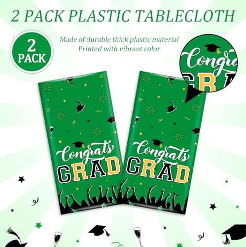 Graduation Table Covers - 2 Pack Waterproof Disposable 54x108"