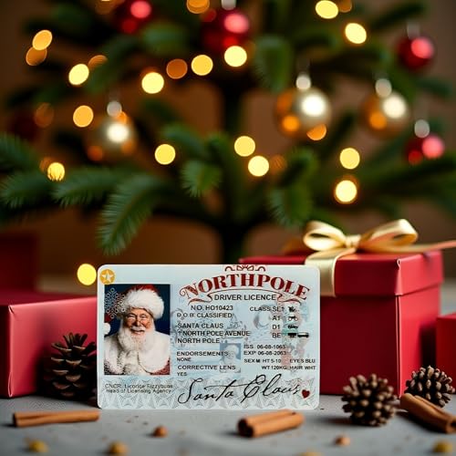 Santa Claus Lost Driver's License Christmas Ornament - Fun Sleigh ID Card