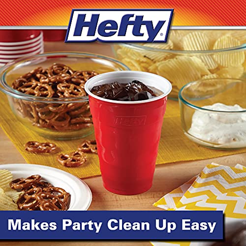 Hefty Red Disposable Plastic Cups, 9 oz, 600 Count (12 Packs)