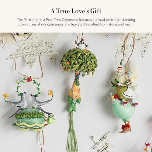 Christmas Partridge in a Pear Tree Ornament - Hand-Painted Holiday Decor - Variation of THIS listing