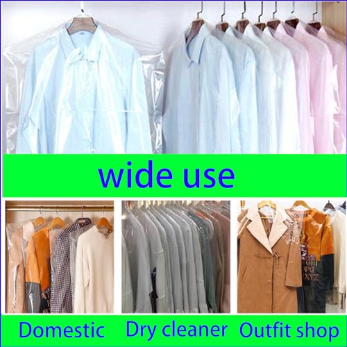 15 Pack Clear Plastic Garment Bags - Dust-Proof Clothing Covers