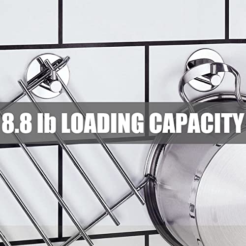 Caitang Heavy Duty Self-Adhesive Wall Hooks - Waterproof Stainless Steel Coat & Towel Hangers, 4 Pack