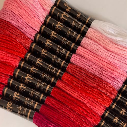 12 Skeins Embroidery Thread Set - 12 Colors for Crafts