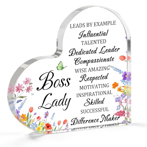 Inspirational Boss Lady Acrylic Desk Decor Gift for Women