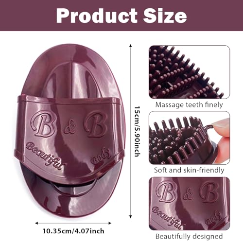 Daureve 2-Piece Meridian Massage Brush Set for Full Body and Scalp Relaxation