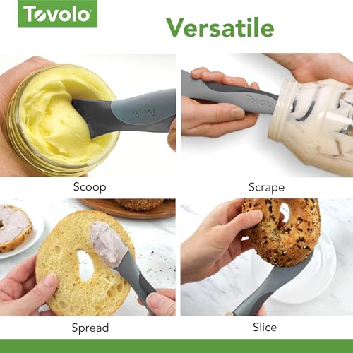 Tovolo Scoop and Spread Large Silicone Spreader Tool - Dual End, BPA Free
