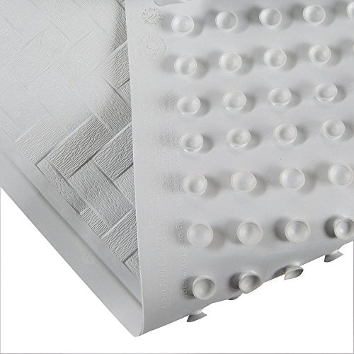 Ginsey AquaTouch Rubber Safety Bath Mat, Medium 14 x 24 Inches, White