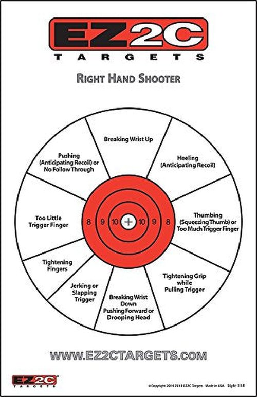 200 EZ2C Targets - Eight Most Popular Styles Combo Package Paper Shooting Targets for Range