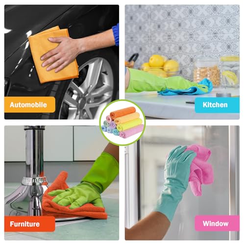 AIDEA Microfiber Cleaning Cloths - 20 Pack, Lint-Free, 11.5"x11.5"