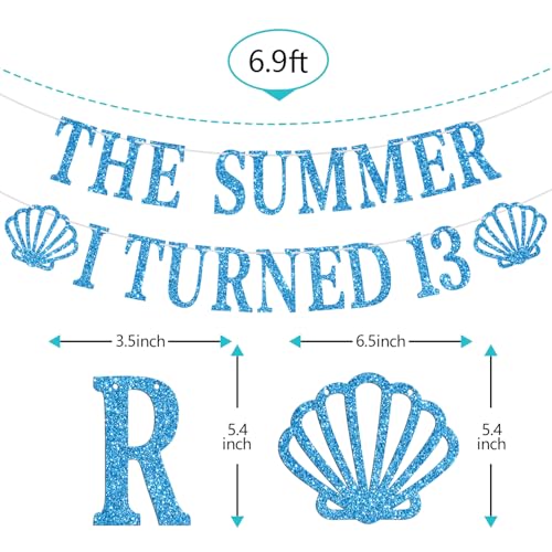 Summer 13th Birthday Banner - Beach Party Decorations