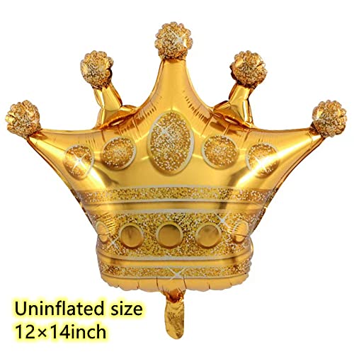 40 Inch Red Number 7 Balloon with Crown for Birthday Party