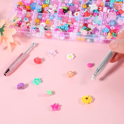 Cobee 2 Pcs Piercing Ball Grabber Tool 4-Claw Gem Tweezers Holder