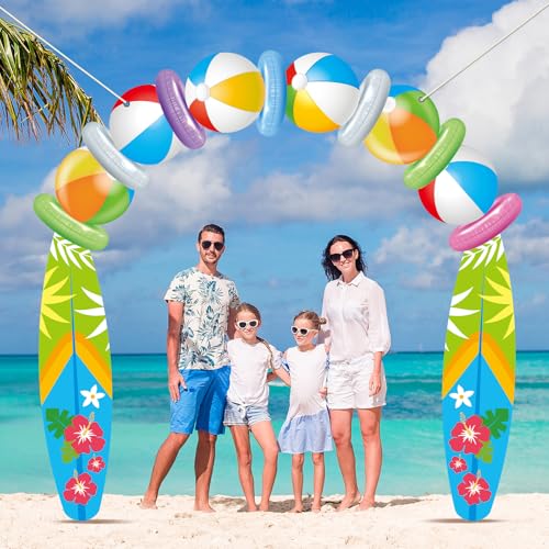 Beach Ball Surfboard Porch Banner - Summer Party Decorations