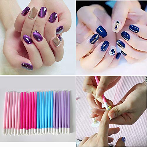 Erewa 24 Pcs Rubber Nail Cuticle Pusher with Plastic Handle Assorted Colors