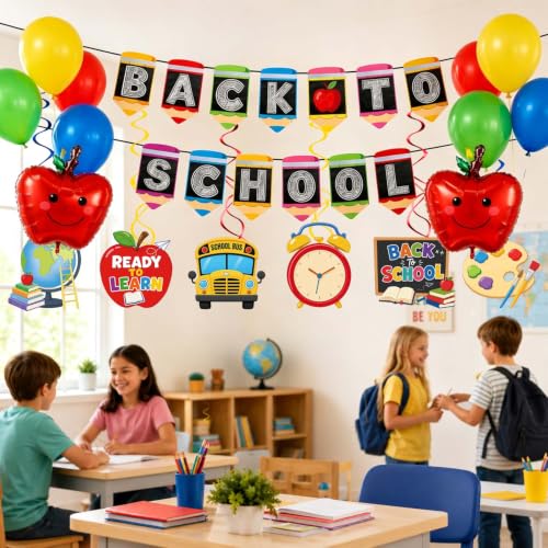 Complete Back to School Decorations Set - Classroom Party Supplies