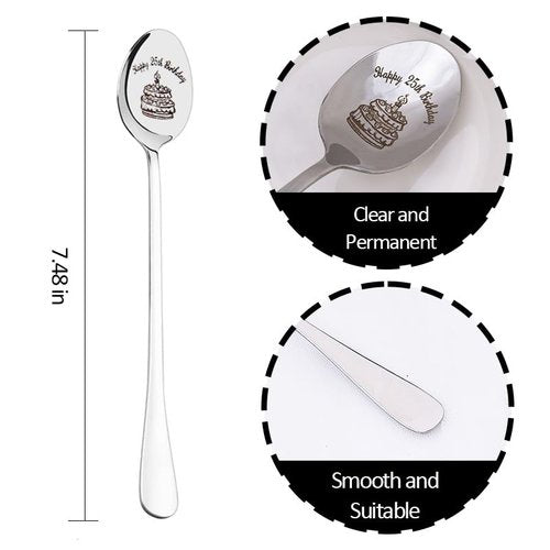25th Birthday Gifts for Women Men Daughter Son 25 Year Old Birthday Gifts for Him Her Girlfriend Boyfriend 25th Birthday Spoon Gift for Sister Best Friend Brother 25th Birthday Gift for Nephew Niece