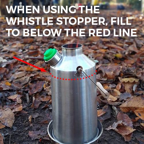 'Base Camp' Kelly Kettle® 54fl.oz | Stainless Steel | Whistles When Boiled | Kettle & Camp Stove in one | Ultra-fast | Wood Fuelled | NO Batteries/Gas | Camping, Fishing, Scouts, Picnics, Emergencies