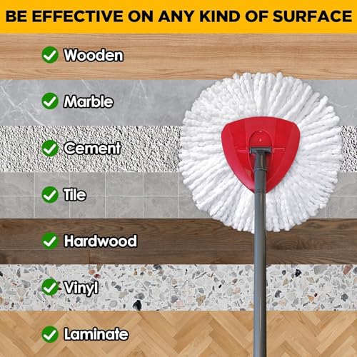 O-Cedar Spin Mop Replacement Heads, 6-Pack Microfiber Refills